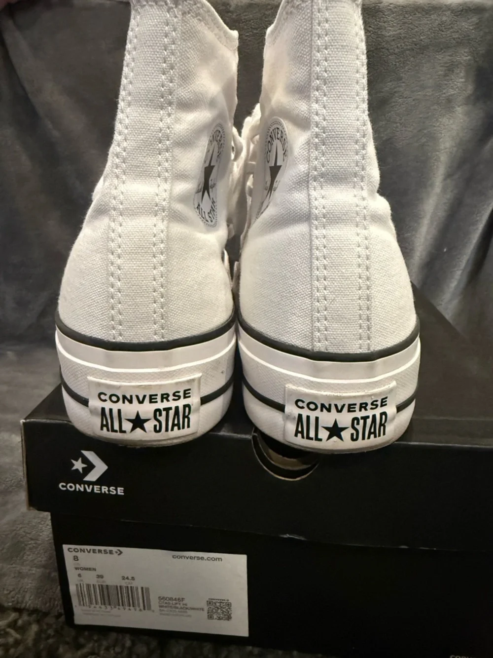 Converse high‎ top platform EUC size 8